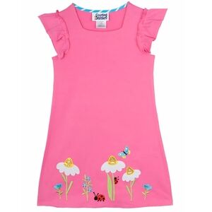 Counting Daisies Little Girl Pink Dress